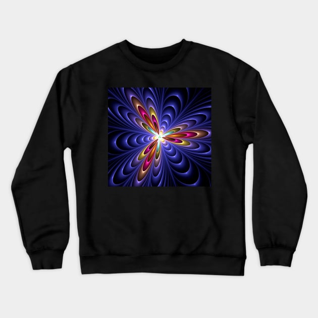 Blue Petals-Art Print-Mugs,Cases,Duvets,T Shirts,Stickers,etc Crewneck Sweatshirt by born30